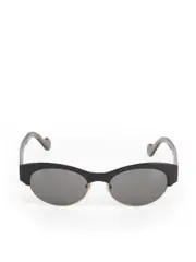 Black Frame Tinted Oval Sunglasses