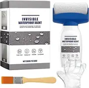 Transparent Waterproof Coating, 300ml Roof Waterproof Coating, with Brush and Gloves, High-Adhesion, Repair Materials for Basement Cracks Gutters Concrete Shed