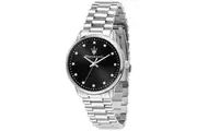 Maserati Royale Crystal Accents Stainless Steel Black Dial Quartz R8853147504 Women's Watch