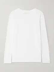 [Another Tomorrow] Another Tomorrow - Organic Cotton-jersey T-shirt - White - small small White