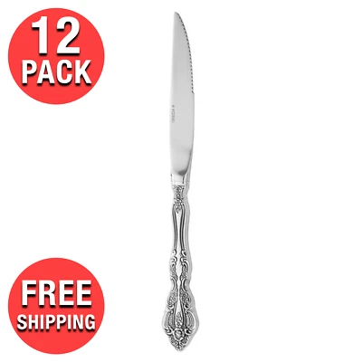 (12-Case) Oneida Michelangelo Knives Heavy Weight Stainless Steak Knife 18/10
