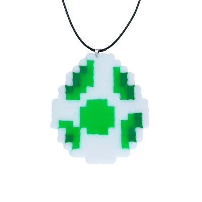 Yoshi Egg Mario Bro's Festival Handmade Kandi Perler Hama Bead EDC EDM Keychain