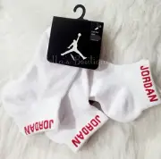 3 PAIRS 23 JUMPMAN AIR JORDAN WHITE NO-SHOW KIDS SOCKS, SZ 5Y-7Y