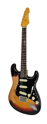 HSVTGSTBR Haze Relic Guitar-Sunburst, Alder Body, Rosewood Fret board