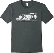 Formula Racecar Distressed Style Racing T-Shirt ds1821 ds784 T-Shirt Black