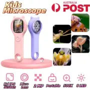 Kids Microscope Mini Portable 500X DM Handheld LED Light Miniscope Education AU