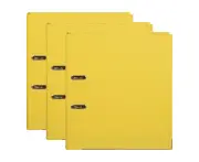 3x Marbig PE Lever Arch File Folder A4 Document Filing Organiser Holder Lemon