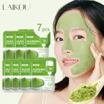 7PCS MATCHA GREEN CLAY MUD FACE MASK ANTI WRINKLE NIGHT FACI