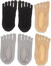 [DEARMAMY] 3 Pairs Low Cut Socks Woman Toe Socks Toe Separated Socks Invisible Toe Socks