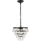 Living District LD5016D13BK Kora 3 Light 13 inch Black Pendant Ceiling Light