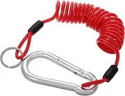 Beatifufu Trailer Breakaway Coiled Cable for Rvs Carbon Steel Spring Safety Wire Towing Accessories Kit