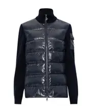 Moncler Logo Patch Contrasting Padded Jacket S,M midnight blue