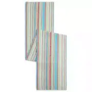 Pioneer Woman Chunky Stripe Table Runner Red Blue 14"W x 90"L New
