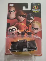 2018 DISNEY PIXAR INCREDIBLES 2 POLICE CAR JAKKS PACIFIC DIECAST NEW ON CARD