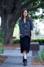 Cross Over Maxi Skirt--VIG-VW441-W15