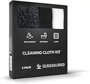 GLASSGUARD Cleaning Cloth Kit - Streak-Free & Lint-Free Multi-Surface, Bathroom & Glass Cleaner - Durable, Quick-Dry, Hypoallergenic Cloths for Household & Cleaning - Reusable Cleaning Cloths (3 Pack)