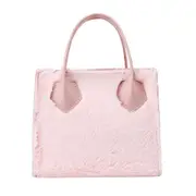 2 Pcs Women Handbags Designer Shoulder Bag Large Capacity Totes Lady Buckets Bag Luxury Plush Messenger Bag