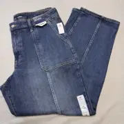 Old Navy Jeans High Rise OG Loose Women’s 16 Pockets Hippie Boho
