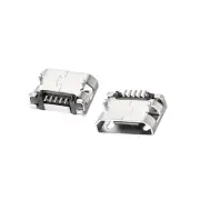 10PCS Micro USB Female Socket Connector Plug, 5-Pin 180 Degree, Repair Adapter