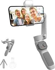 ZHIYUN Smooth Q3, 3-Axis Gimbal Stabilizer for Smartphone with Fill Light and Tripod, Auto Inception Dolly-Zoom Time-Lapse, Portable and Foldable, Gesture Control, Android and iPhone Gimbal
