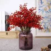 GREENTIME 16 Pack Artificial Red Berry Stems Holly for Christmas Tree Decorat...