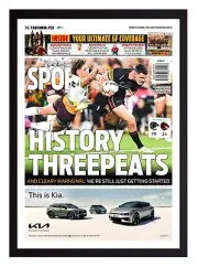 Framed 2023 Penrith Panthers NRL Premiers Poster - Nathan Cleary - 84cm x 59.5cm