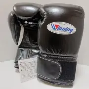 Winning Boxing Gloves 8oz Black MS-200B Magic Tape from Japan In Stock