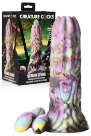 Creature Cocks Dragon Spawn 7.3" Silicone Dragon Ovipositor Dildo with Eggs