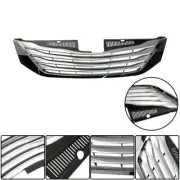 Grille Bumper Set For 2011-14 Toyota Sienna Mini Upper Chrome Black Mesh Plastic