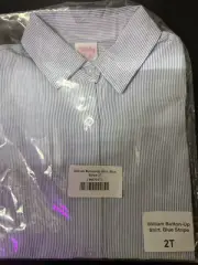Stitchy Fish William Button-Up Shirt Blue Stripe 2T