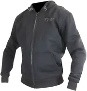 Trilobite Binder Motorcycle Zip Hoodie, black-grey, Size M for Men Black Grey