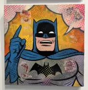 “Vintage Batman No. 8” Dr. Smash Pop Art Surrealism Original Painting Rare