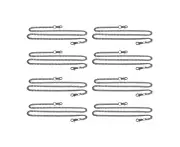 8Pcs Aluminum Curb Chains 39.4in Exquisite Silver Black Durable Multi Purpose Metal Craft Chain for Necklace Anklet DIY
