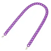 Acrylic Purse Strap,35.4" Matte Bag Chain Replacement Pure Purple