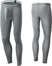 [Huakunda] Men's Long Underpants Leggings Running Trousers Breathable Functional Underwear Tights Double Bag Elephant Underwear