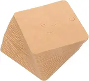Abaodam 100 Pcs Brooch Cardboard Boutonniere Pins Helix Earrings Blank Cards Small Sketchbook Display Cards Plain Journal Keychain Packaging Brown Notebook Earring Cards Paper Light Brown