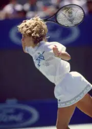 Steffi Graf of Germany in action during the Australian Open Tenni - Old Photo 1