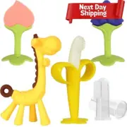 Silicone Teething Toys for Babies Giraffe Teether Shaped Teethers Chew Toys BPA