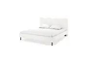Kaylie Boucle Bed Frame - Cream White - Queen