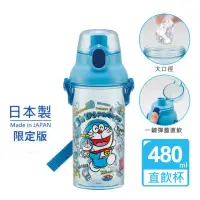 在飛比找momo購物網優惠-【Doraemon】日本製 哆啦A夢 彈蓋直飲水壺 透明隨身