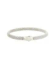 Meshmerise 0.20 ct. tw. Diamond 18K Gold Over Silver Bangle Bracelet