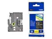 Brother TZe-335 P Touch Label Tape - 12mm White on Black Laminated Tape TZ-335