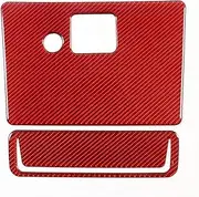 Compatible for Mazda -MX-5 2016-2023 Soft Carbon Fiber Car Central Control Storage Box Rear Panel Sticker Car Protection Accessories 2Pcs(Style B)