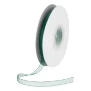 25 Yards 1/4 Inch Dark Green Chiffon Ribbon Sheer Organza Ribbon