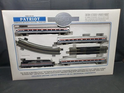 New Patriot HO Scale Amtrak Train Set – Bachmann Silver Series, E-Z Track System