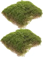 2pcs Artificial Moss Lawn for DIY Decoration Simulated Turf Mat for Landscapes Vibrant Grass for Table Model Display and Home Decor