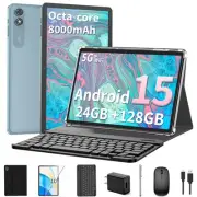 2025 Android 15 Tablet with Keyboard, 24GB+128GB+2TB Expand, 10 Inch Octa-Cor...