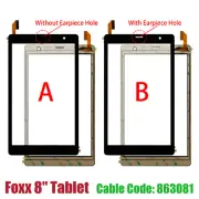 Digitizer Touch Screen Display Panel Glass For Foxx 8" Black Tablet Code: 863081