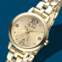 在飛比找momo購物網優惠-【ALBA】雅柏手錶 佛洛拉女神SWAROVSKI晶鑽金色面