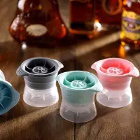 在飛比找松果購物優惠-2入組 硅膠威士忌冰球冰膜 冰塊模具 球型製冰盒 冰塊盒 (